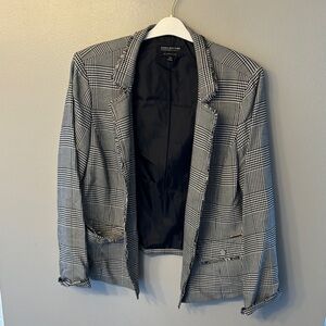 Jones New York Black and white checkered blazer size 18W